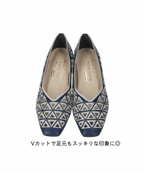 刺繍カットワークフラットシューズSE251606 | アウトレットの通販