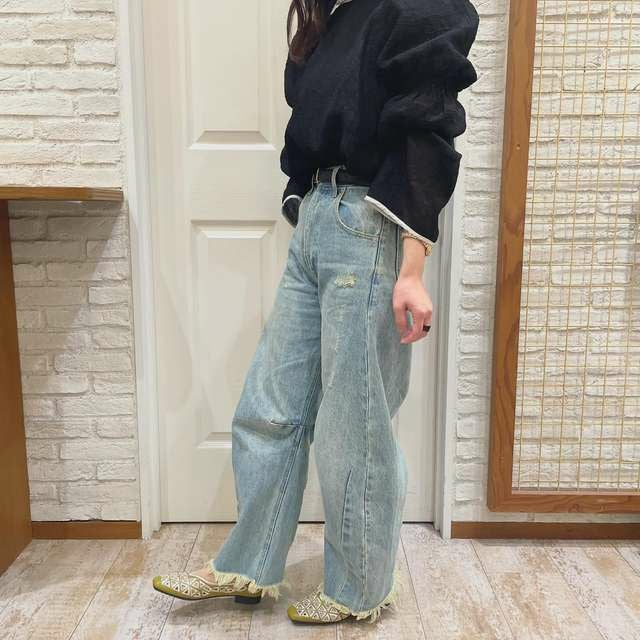 刺繍カットワークフラットシューズSE251606