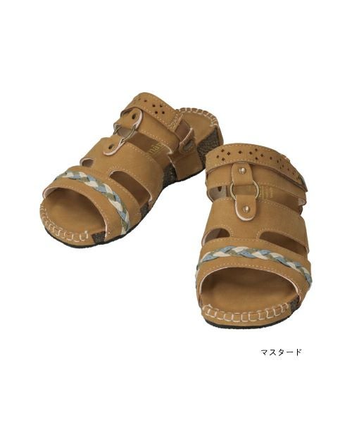 2WAY三つ編みコンフォートサンダル KH251415