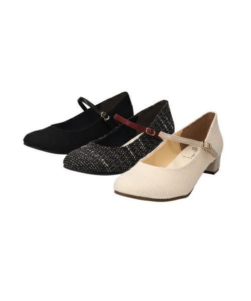 クリアランスセール】ツイードストラップパンプスMD252503 | パンプス