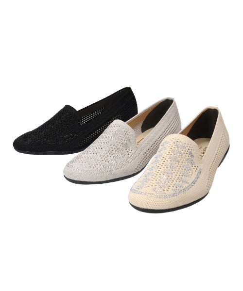 ビジューニットフラットシューズSE261630