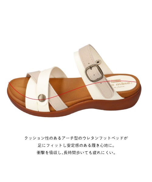 手染め2WAYスエードコンビサンダルHP261417 | 痛くなりにくいサンダル