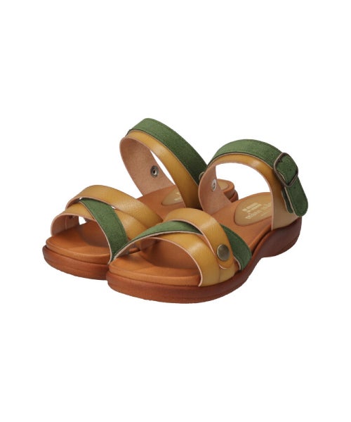  SLIPPER レザースエードコンビ サンダル　迷彩 手染め2WAYスエードコンビサンダルHP261417 | サンダルの通販｜マーレ