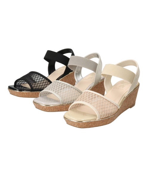 メッシュウェッジサンダルMY505