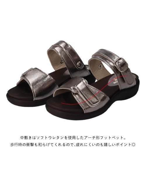 メタリック2WAYベルクロサンダルHP261414A