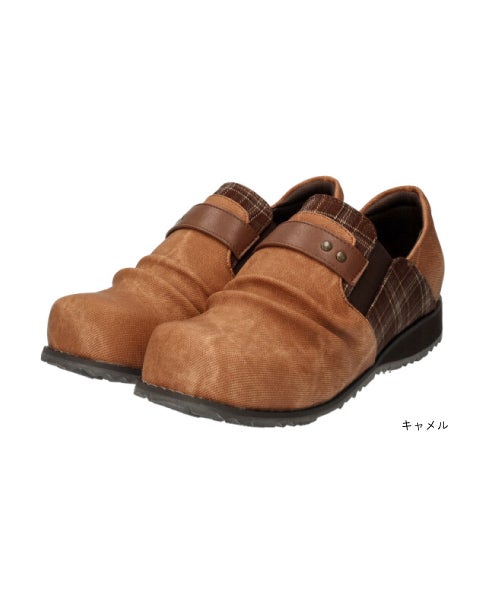 チェックコンビスリッポンシューズKLZ262311